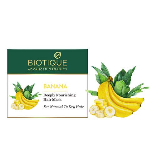 Купить Глубоко Питательная маска для волос Банан Биотик, Deeply nourishing hair mask Banana, Biotique, 175 г.