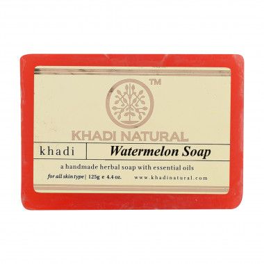 Купить Натуральное аюрведическое Мыло Кхади Арбуз, Khadi Watermelon soap, 125 г.