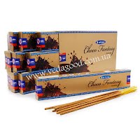 Купить Ароматические палочки, натуральные благовония, Шоколад, Сатья, Choco fantasy incense, Satya, 15 г