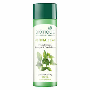 Купить Шампунь-кондиционер для темных волос Биотик Листья хны, Biotique Bio Henna Leaf Fresh Texture Shampoo and Conditioner