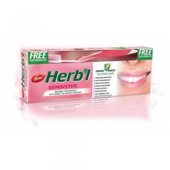 Купить Зубная паста Дабур Зубная паста для Чувствительных зубов,  Dabur Herb'l Sensitive, 150 г. + зубная щетка