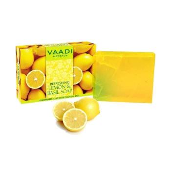 Купить Мыло Освежающий Лимон и Базилик, Ваади, Vaadi Herbals, 75 г.
