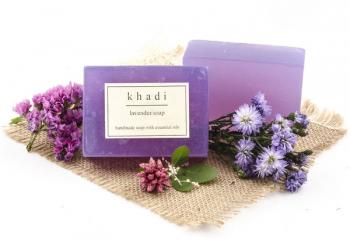 Купить Натуральное аюрведическое Мыло Кхади Лаванда,  Khadi Lavender soap, 125 г.
