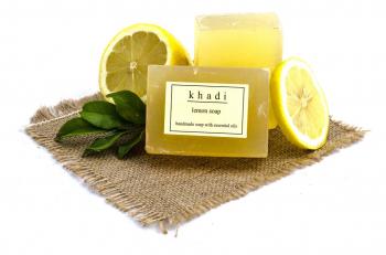 Купить Натуральное аюрведическое мыло Кхади Лимон,  Khadi Lemon, 125 г.