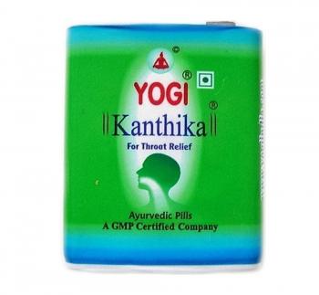 Купить Аюрведические таблетки Йоги Кантика от боли  в горле и кашля Kanthika, Yogi, 140 шт.